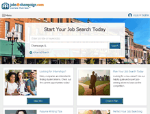 Tablet Screenshot of jobsinchampaign.com